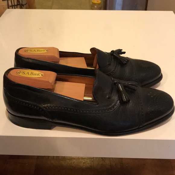 Mezlan black leather tassel loafers men’s 9 - Picture 2 of 6